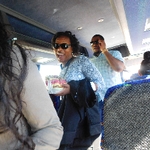 Nikki and DJ on bus